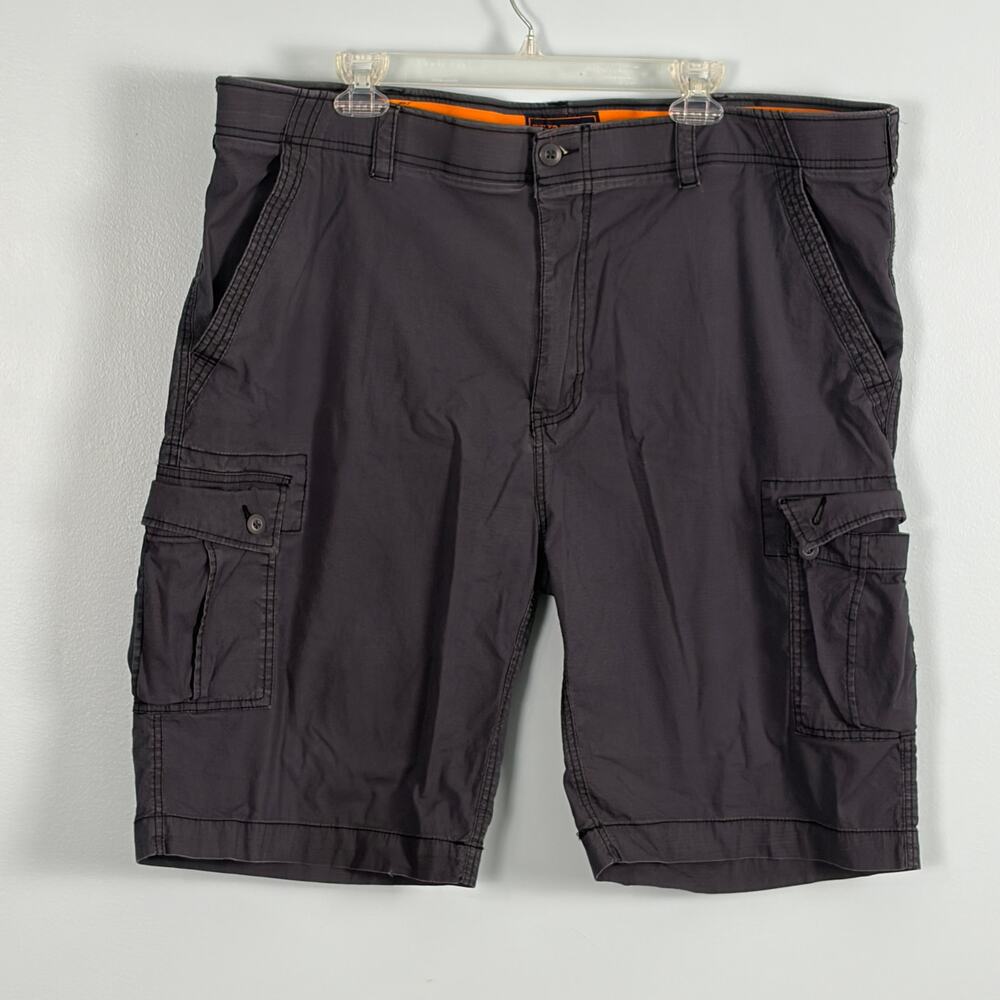 WearFirst Men's Cargo Shorts Gray 42 Utility Ripstop Cotton Stretch Outdoor